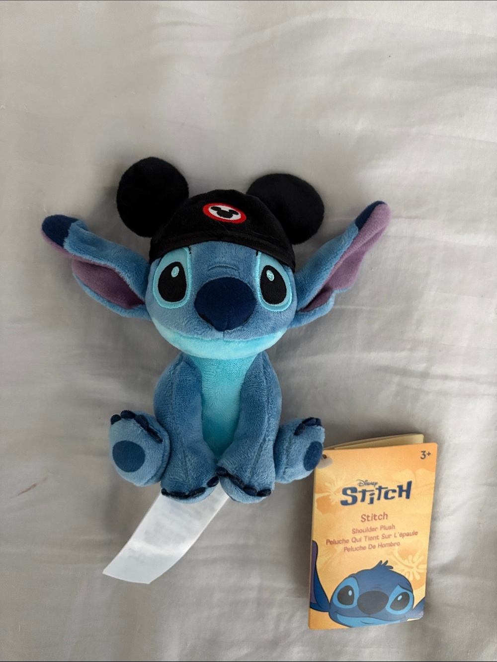 Disney World Stitch Plush Shoulder Pal with Mickey Hat, BNWT
